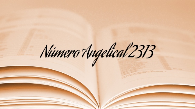 Número Angelical 2313